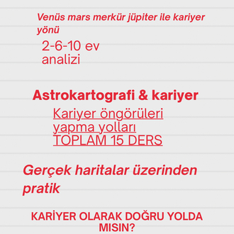 KARİYER ASTROLOJİSİ (KAYITLI ONLINE EĞİTİM)
