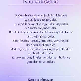 DOĞUM HARİTANA GÖRE ENERJİ BLOKAJLARI ANALİZİ
