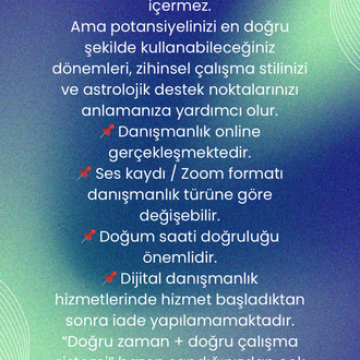 SINAV ASTROLOJİSİ AKADEMİK POTANSİYEL DANIŞMANLIĞI 