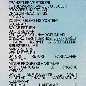 ÖNGÖRÜ TEKNİKLERİ EĞİTİMİ (AYLIK ÖDEMEDİR) 