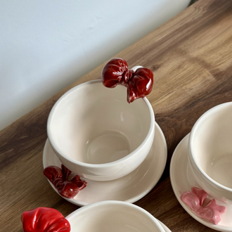 Kurdeleli Fincan Set