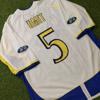 Orijinal 02/03 Sezonu Ümit Özat Maçta Giydiği Islak İmzalı Fenerbahçe Forması L-XL beden