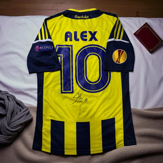 Orijinal 12/13 Sezonu Alex de Souza Maçta Giydiği Islak İmzalı Fenerbahçe Forması M beden