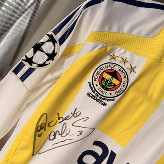 Orijinal 07/08 Sezonu Alex de Souza Şampiyonlar Lig Maçta Giydiği Islak İmzalı Forması 
