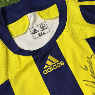 Orijinal 07/08 Sezonu 100. Yıl Islak İmzalı Roberto Carlos Fenerbahçe Forması 2XL beden