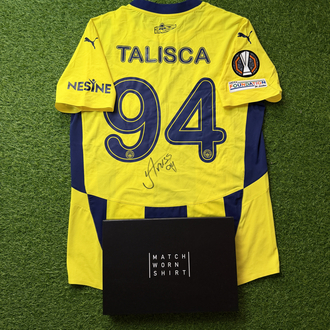 Orijinal 24/25 Sezonu Talisca MatchWorn Fenerbahçe Islak İmzalı Forma L beden