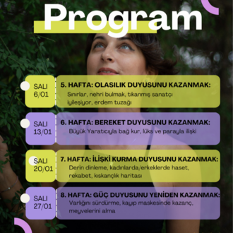 Sanatçının Yolu & Farkındalık Pratikleri: 5.,6.7.,8. Hafta 