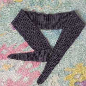El yapımı kroşe mini atkı bandana