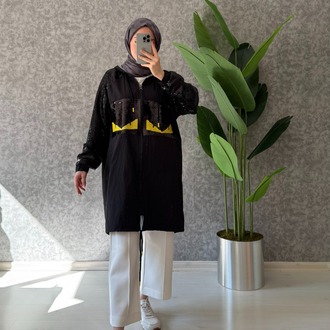 FENDİ YAĞMURLUK SİYAH