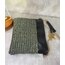 Yeşil Metalik Deri Clutch