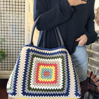 Jean Tarzında XL Çanta
