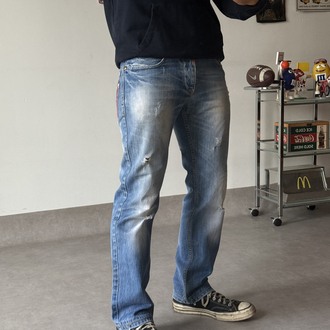 (W30) Denim Rich Eskitme Jean