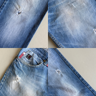 (W30) Denim Rich Eskitme Jean