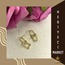 316 L Zirkon Taşlı Tiffany Gold Çelik Küpe - HMKÜ-0018 || HM-03-00115-05