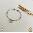 316 L Çelik Silver Kalpli ve Kelebekli Ayarlanabilir Bileklik - HMÇB-0014 || HM-03-00101-01