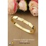 316 L Gold Kalpli Aşk Kelepçe Çelik Bileklik - HMÇB-0022 || HM-03-00104-01