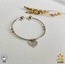 316 L Çelik Silver Kalpli ve Kelebekli Ayarlanabilir Bileklik - HMÇB-0014 || HM-03-00101-01