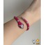 316 L Pembe Zirkon Taşlı Bulgari Model Sarmal Yılan Kelepçe - HMÇB-0009 || HM-03-00098-01