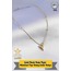 316 L Gold Renk Kalp Figür Minimal Top Detay Çelik Kolye - HMÇK-0009 || HM-03-00051-01