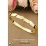 316 L Gold Kalpli Aşk Kelepçe Çelik Bileklik - HMÇB-0022 || HM-03-00104-01