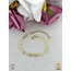 316 L Paslanmaz Altın Rengi Yaprak Model Çelik Bileklik - HMÇB-0043 || HM-03-00119-01