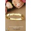 316 L Gold Kalpli Aşk Kelepçe Çelik Bileklik - HMÇB-0022 || HM-03-00104-01