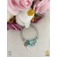 316 L Silver Mavi Ay Figürlü Sallantılı Pandora Model Bileklik - HMÇB-0037 || HM-03-00106-10