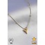 316 L Gold Renk Kalp Figür Minimal Top Detay Çelik Kolye - HMÇK-0009 || HM-03-00051-01