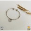 316 L Çelik Silver Kalpli ve Kelebekli Ayarlanabilir Bileklik - HMÇB-0014 || HM-03-00101-01