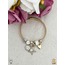 316 L Gold Beyaz Yıldız Sallantılı Çelik Pandora Model Bileklik - HMÇB-0029 || HM-03-00106-02