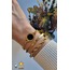 316 L Gold Zincir Model Romen Rakam İşleme Detay Çelik Bileklik - HMÇB-0055 || HM-03-00124-01