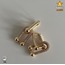 316 L Zirkon Taşlı Tiffany Gold Çelik Küpe - HMKÜ-0018 || HM-03-00115-05