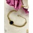 316 L Gold Zincir Model Romen Rakam İşleme Detay Çelik Bileklik - HMÇB-0055 || HM-03-00124-01