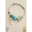 316 L Silver Mavi Ay Figürlü Sallantılı Pandora Model Bileklik - HMÇB-0037 || HM-03-00106-10