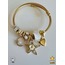 316 L Gold Beyaz Yıldız Sallantılı Çelik Pandora Model Bileklik - HMÇB-0029 || HM-03-00106-02