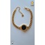 316 L Gold Zincir Model Romen Rakam İşleme Detay Çelik Bileklik - HMÇB-0055 || HM-03-00124-01
