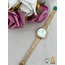 316 L Club Polo Altın Rengi Taşlı Yuvarlak Çelik Kadın Kol Saati-HMKS-0012 || HM-03-00093-01