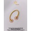 316 L Gold Zirkon Taşlı Burgu Hasır Çelik Bileklik - HMÇB-0004 || HM-03-00096-01