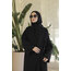Kuşak detaylı kaşe abaya