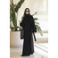 Kuşak detaylı kaşe abaya