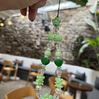 • BEADED CHARM | GREEN