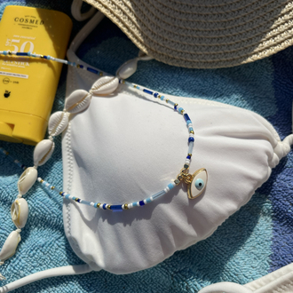 • Summer Collection | Deniz kabuğu ve Nazar Boncuklu Kolye