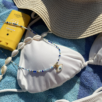 • Summer Collection | Deniz kabuğu ve Nazar Boncuklu Kolye