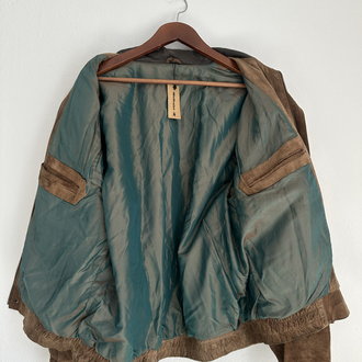 Vintage Bomber Süet Deri Ceket