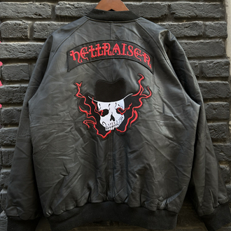 Vintage Hellraiser Patch Deri Ceket