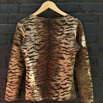 Vintage Animal Print Bluz