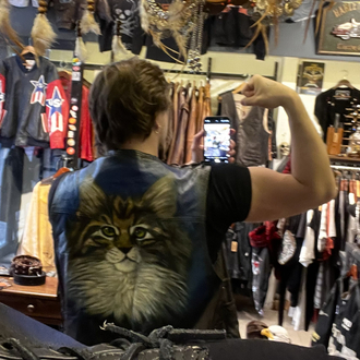 Dehşet Motorcu Kedi Yelek
