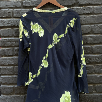 Vintage Transparan Dantelli Bluz