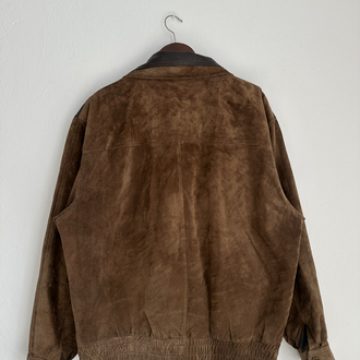 Vintage Bomber Süet Deri Ceket