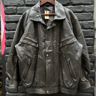 XL Vintage Bomber Deri Ceket
